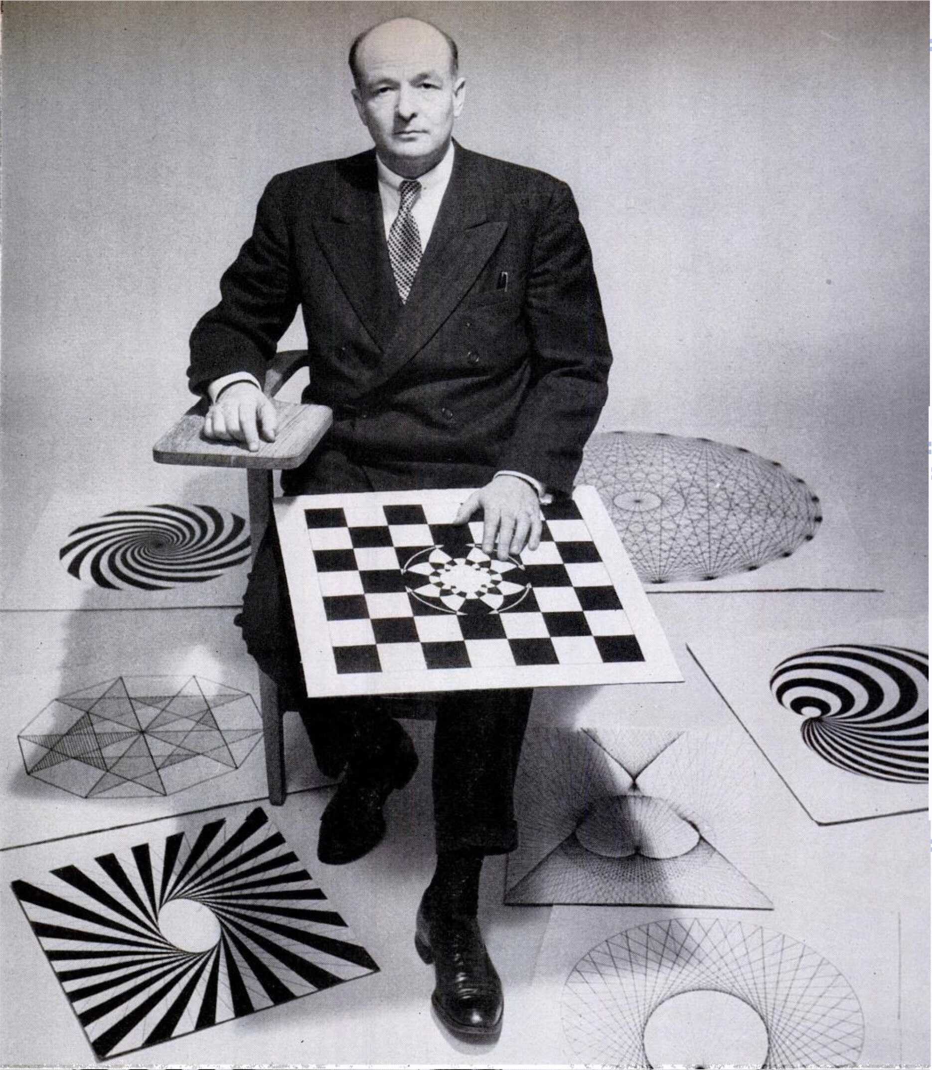 Baravalle e suas composições geométricas. Fonte: Revista LIFE 21 mar. 1949.