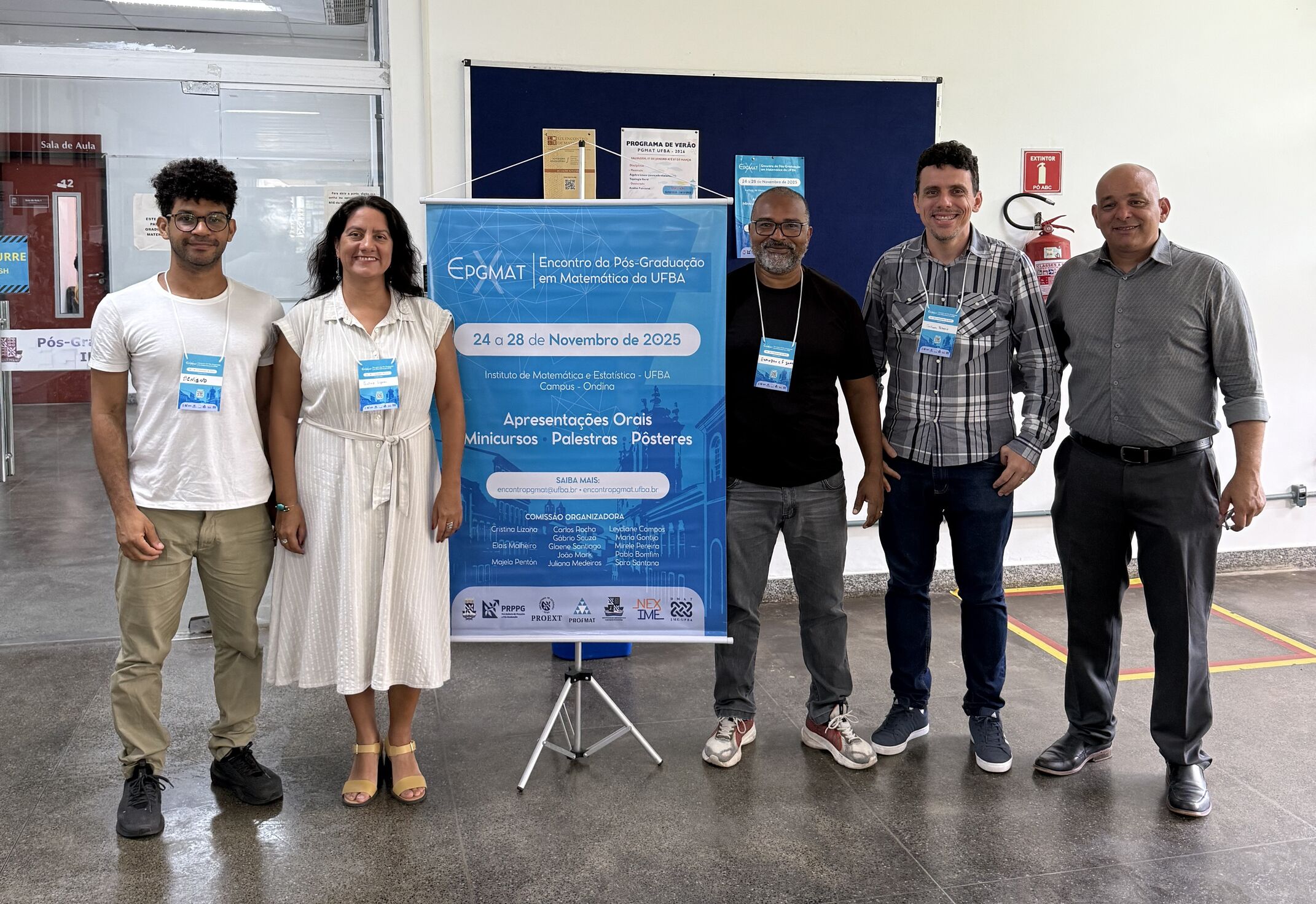 Professores que integraram a mesa de abertura do X EPGMAT da UFBA.